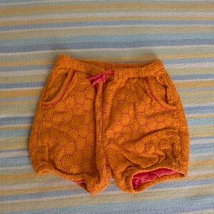 ⭐ Baby Boden Orange Eyelet Shoets Size 18-24 Months